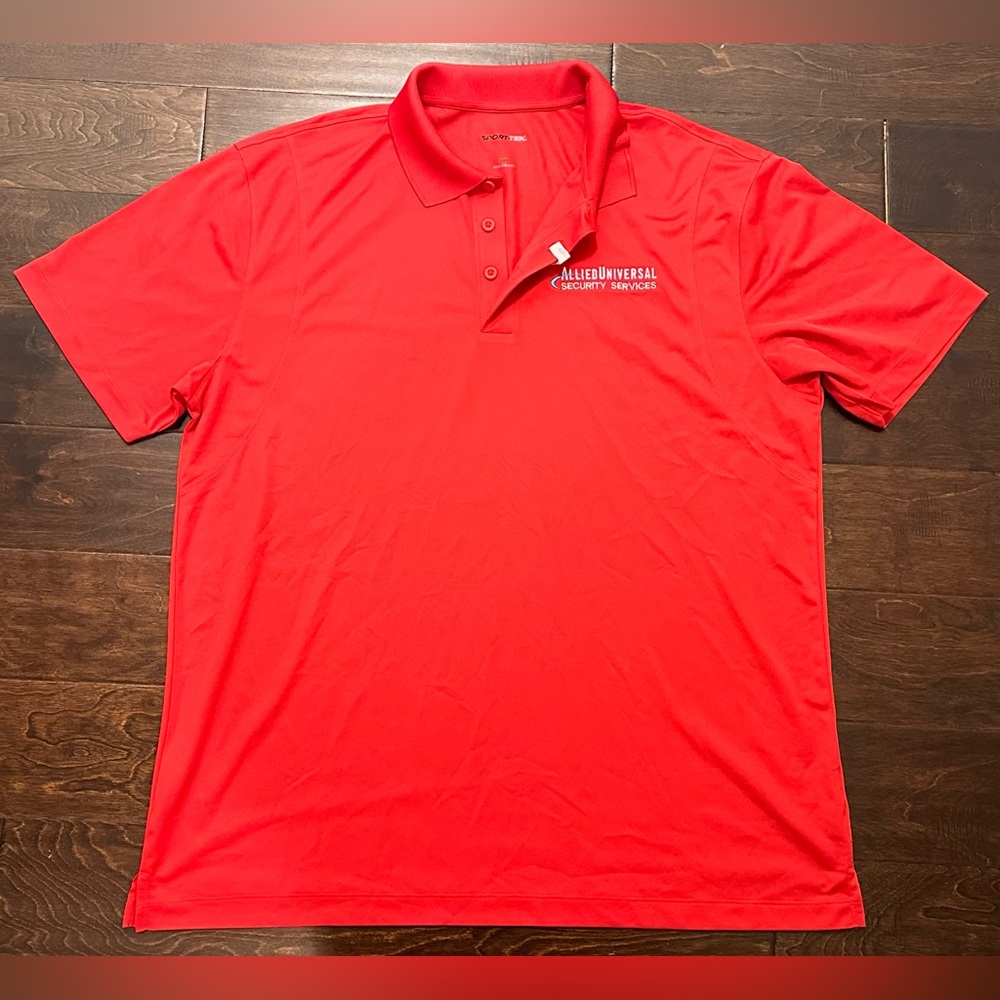 Men’s Allied Universal Security Services Red Performance Polo Shirt- Size 2XL